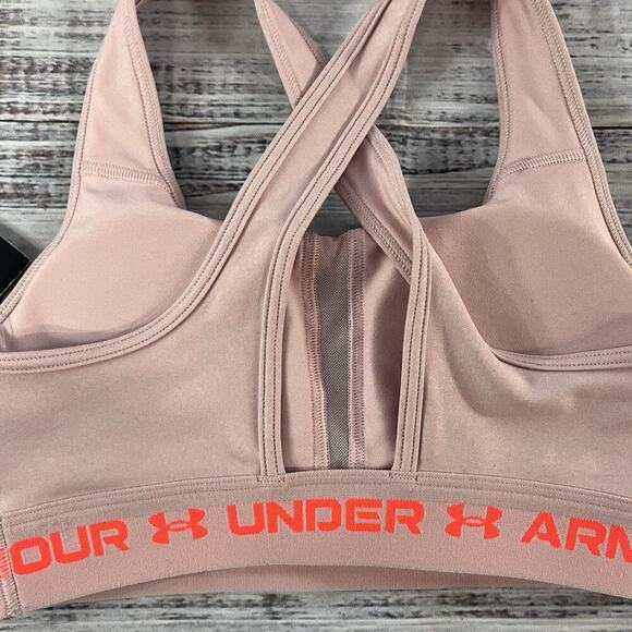 Under Armour Sports Bra size Extra Small Pink Compression Crossback Fitness - Picture 7 of 7